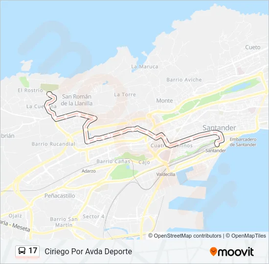 17 Bus Line Map