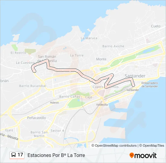 17 Bus Line Map