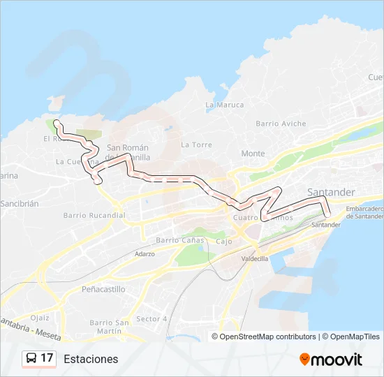 17 Bus Line Map