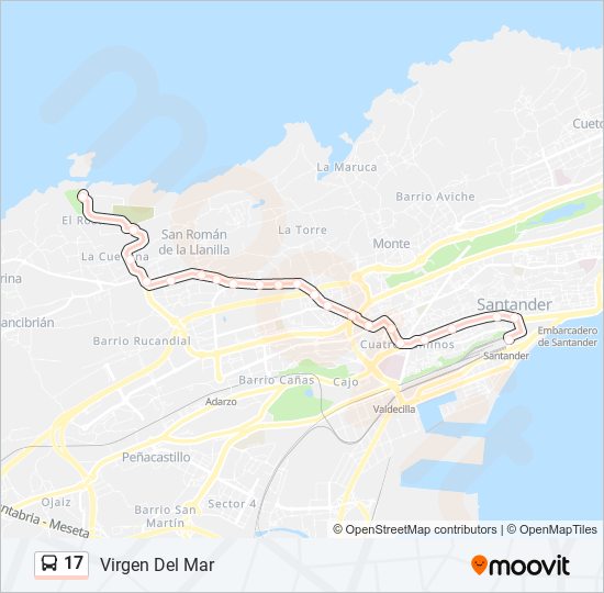 17 bus Line Map