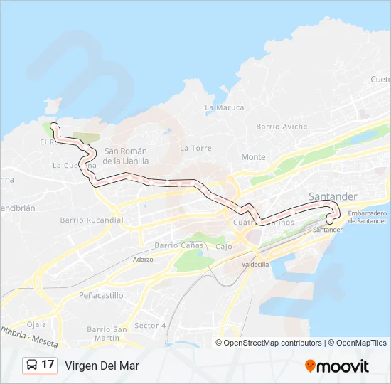 17 Bus Line Map