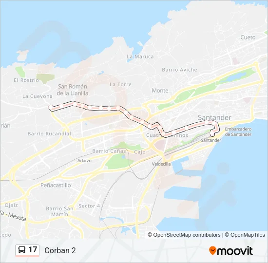 17 Bus Line Map