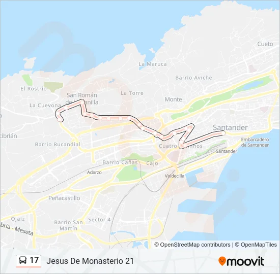 17 Bus Line Map