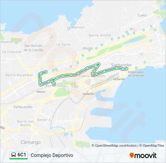 6C1 Bus Line Map