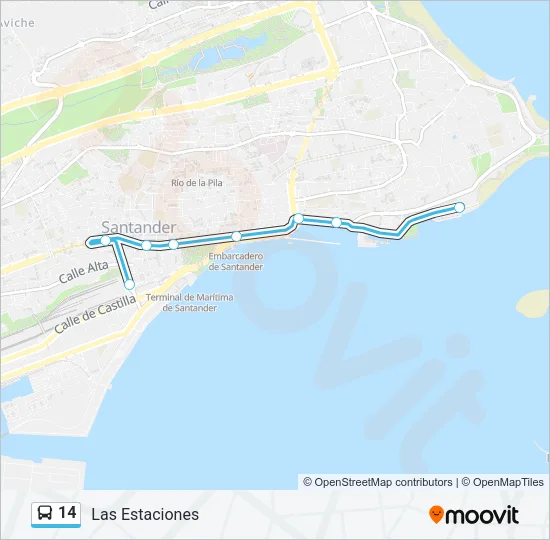 14 Bus Line Map