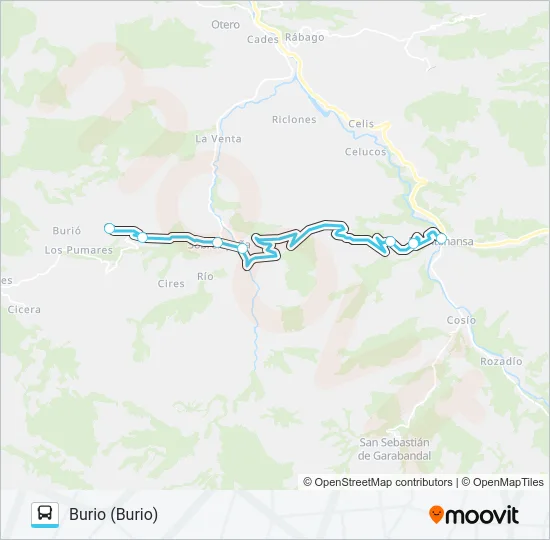 PUENTENANSA-BURIO Bus Line Map