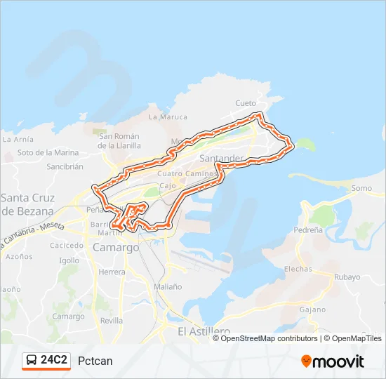 Mapa de 24C2 de autobús