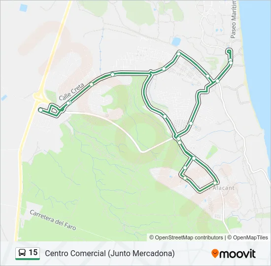 15 Bus Line Map