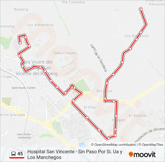 45  Line Map