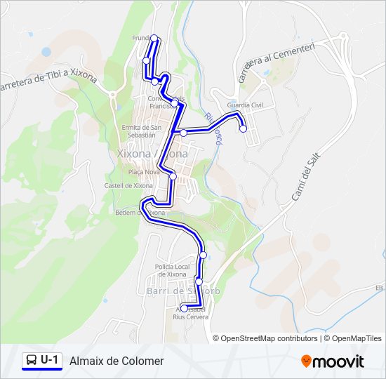 Mapa de U-1 de 