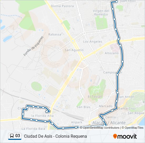 Mapa de 03 de autobús