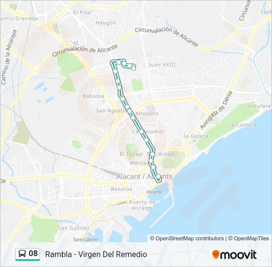 08 Bus Line Map