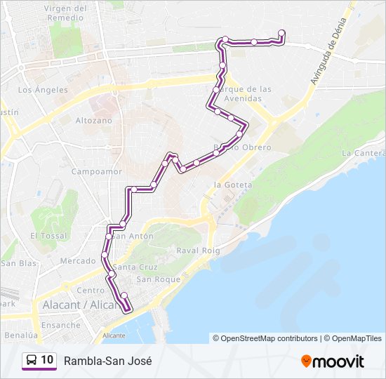 10 bus Line Map