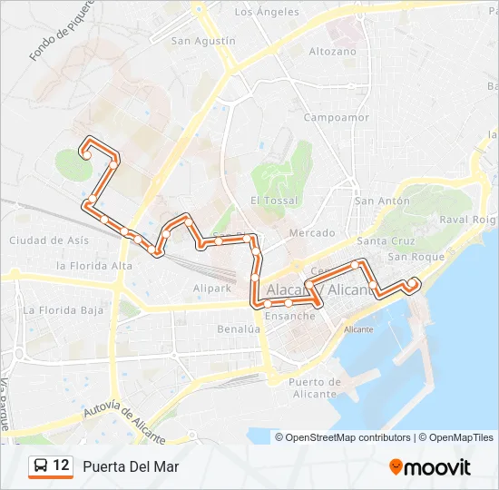 12 Bus Line Map