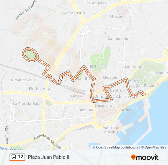 12 Bus Line Map