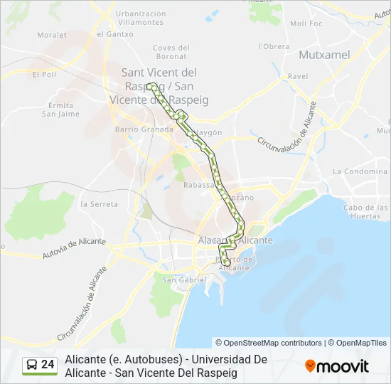 24 Bus Line Map