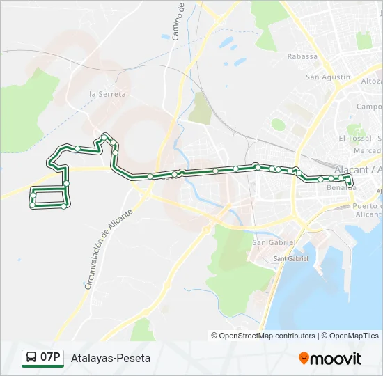 07P Bus Line Map
