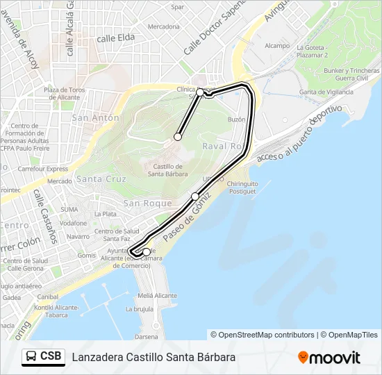 CSB Bus Line Map