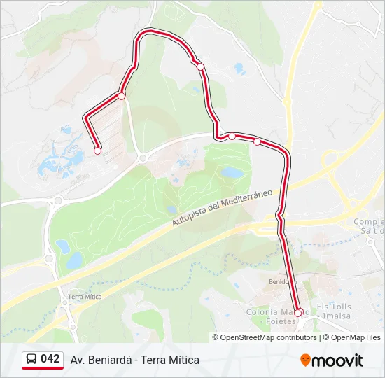 042 Bus Line Map