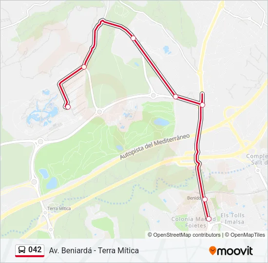 042 Bus Line Map