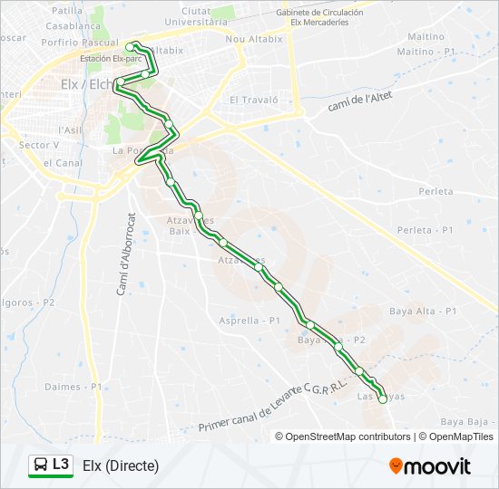 L3 bus Line Map