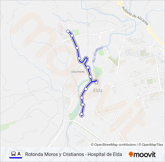 A bus Mapa de línia