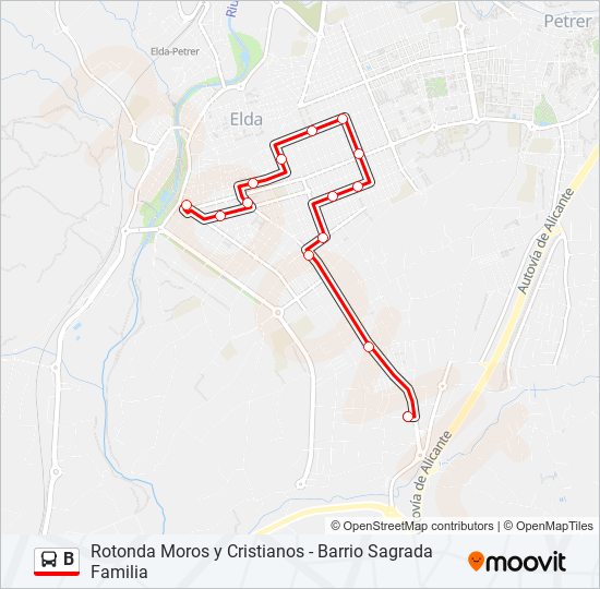 B bus Mapa de línia