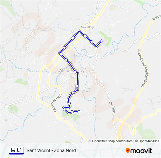 L1 Bus Line Map