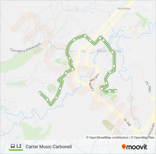 L2 Bus Line Map