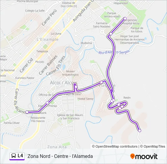 L4 Bus Line Map