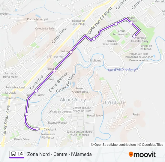 L4 Bus Line Map