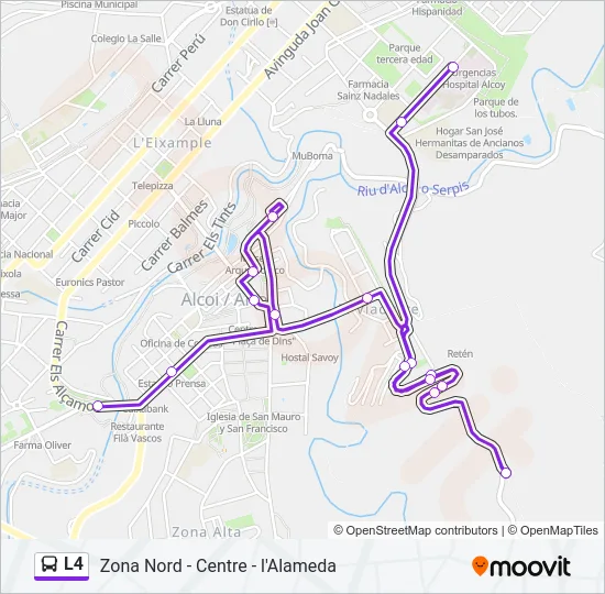 L4 Bus Line Map