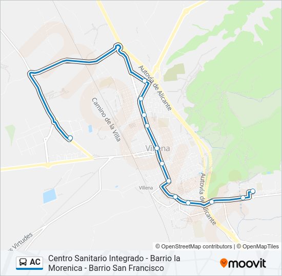 Mapa de AC de autobús