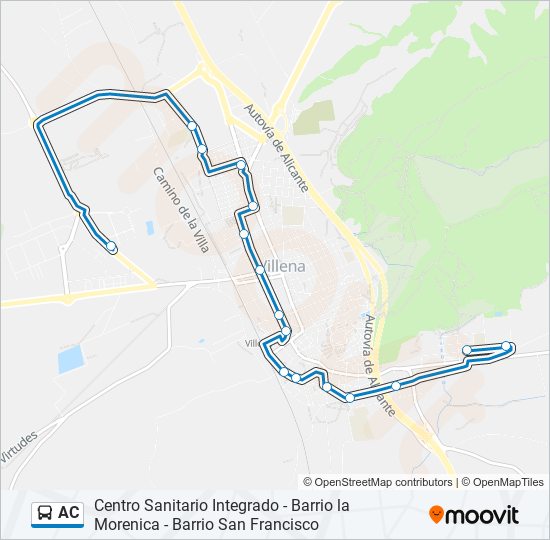 AC bus Mapa de línia