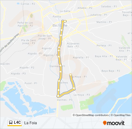 Mapa de L4C de autobús