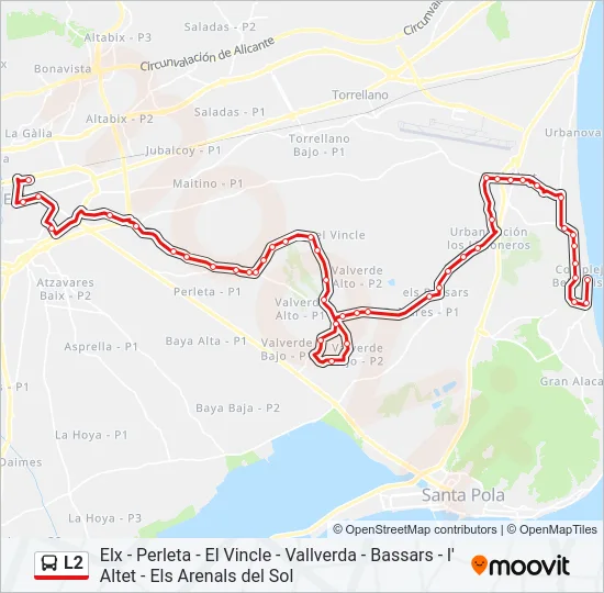 L2 Bus Line Map