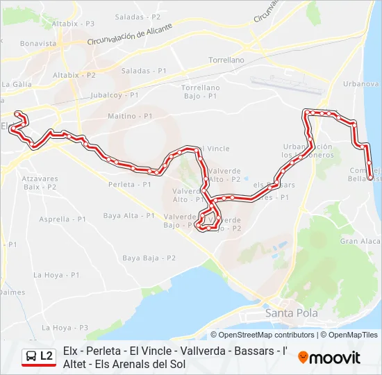 L2 Bus Line Map
