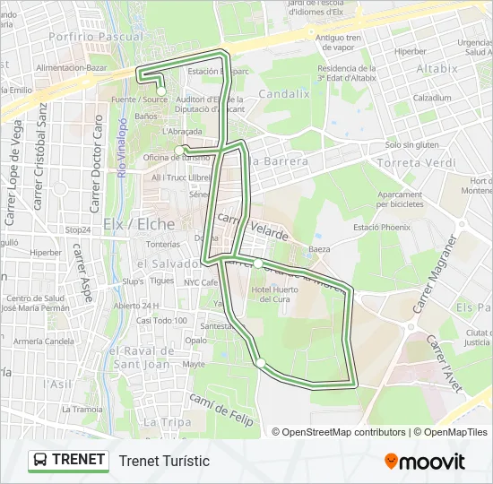 TRENET Bus Line Map