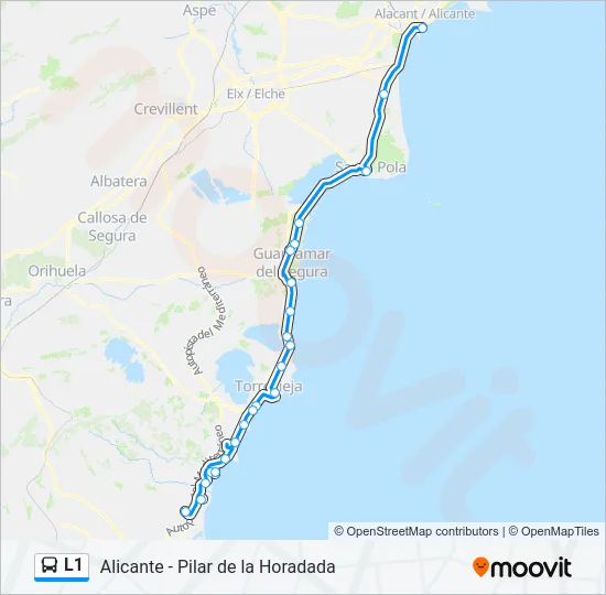 L1 Bus Line Map