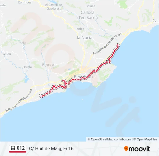 012 Bus Line Map