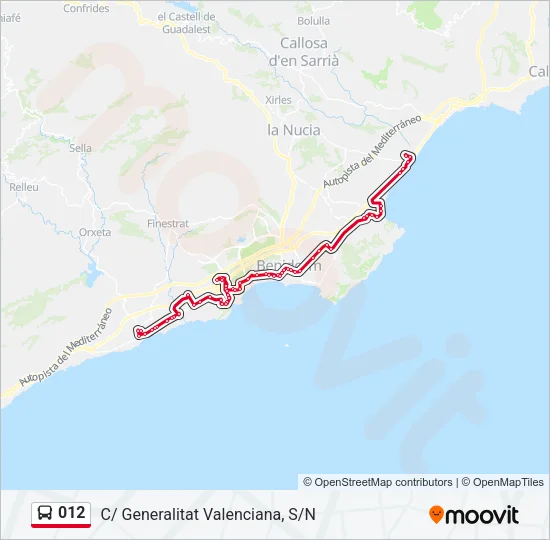 012 Bus Line Map