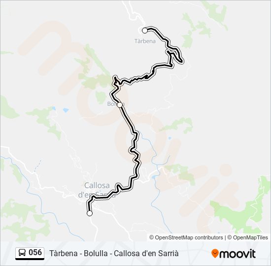 056 bus Mapa de línia