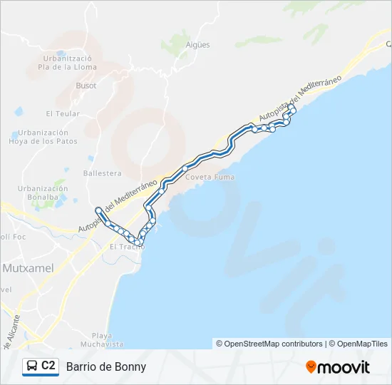 C2 Bus Line Map