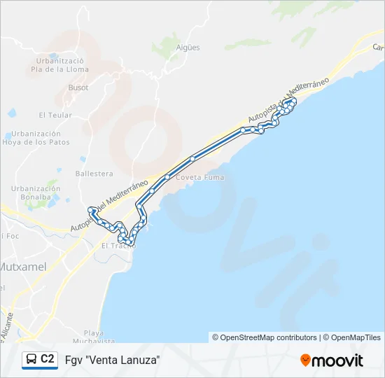 C2 Bus Line Map