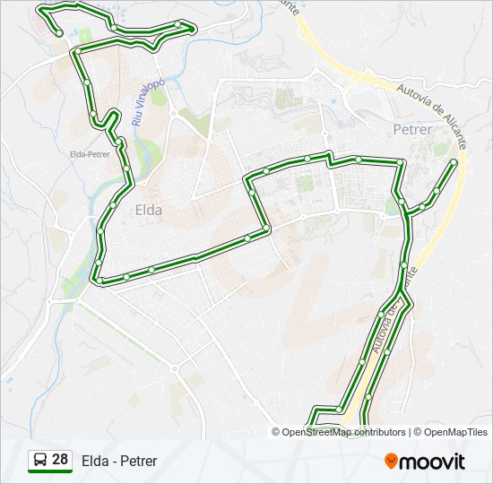 Mapa de 28 de autobús