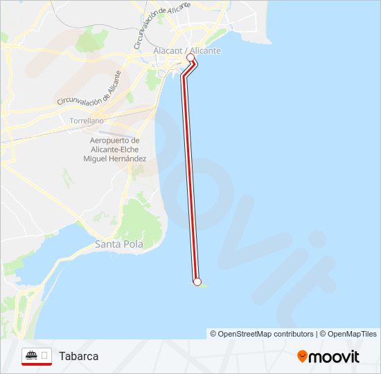Mapa de ⛴️ de ferry