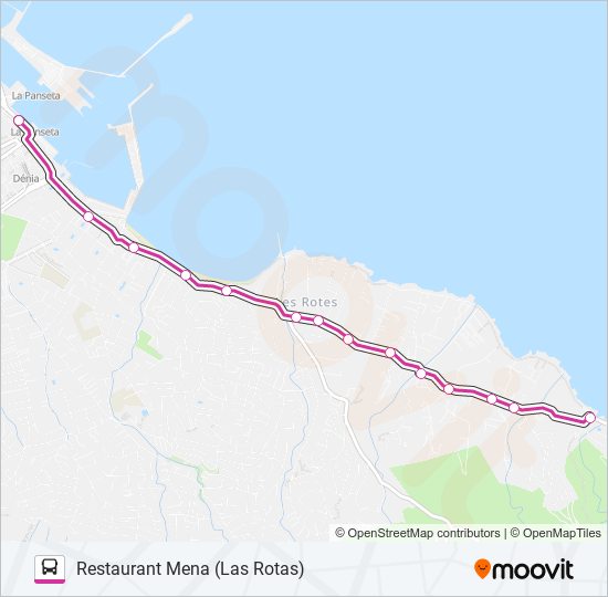 Mapa de LASROTAS de autobús