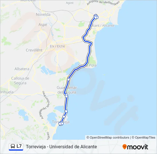 L7 Bus Line Map