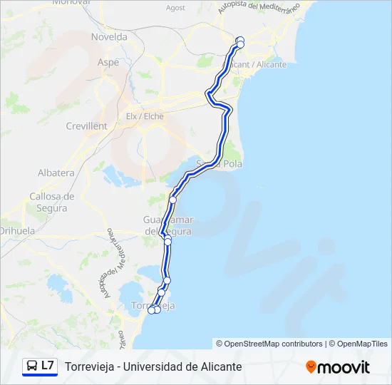 L7 Bus Line Map