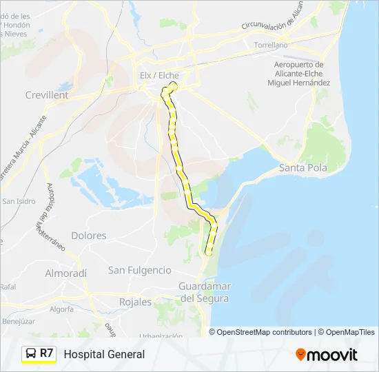 R7 Bus Line Map